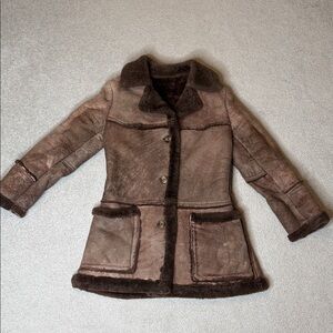 Vintage 1970’s Cosa Nova Sheepskin Suede Coat with a Shearling Lining